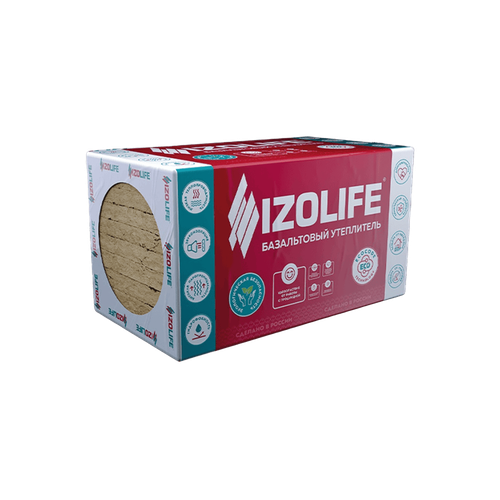 Утеплитель Изолайф IZOLIFE ФАС ПРЕМИУМ (150 кг/м3) 1200х600, 50мм 4пл/2,88м2, 0,144 м3