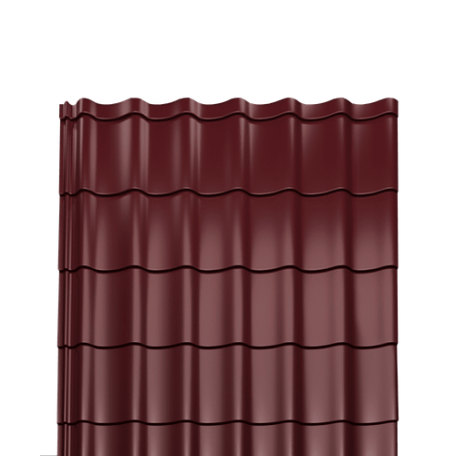 Металлочерепица полиэстер 0,5 RAL-3005 красное вино
