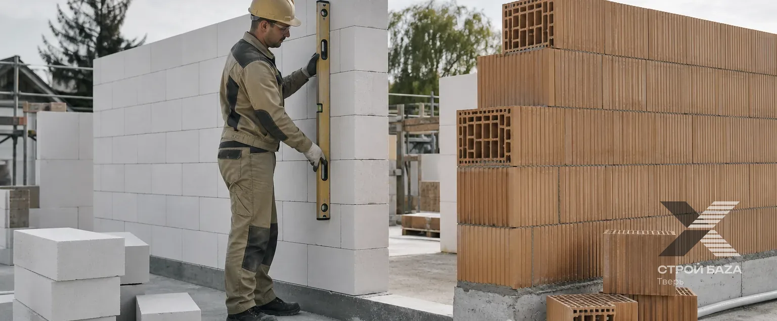 Газобетонные и керамические блоки для строительства дома